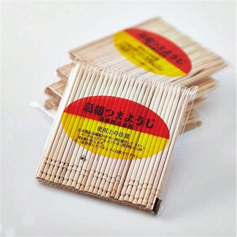 Small Packs Disposable Bamboo Toothpicks Single Tipped Fine Fruit