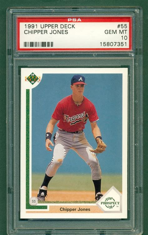 CHIPPER JONES Rookie Atlanta Braves Future Hall Of Famer 1991 Upper