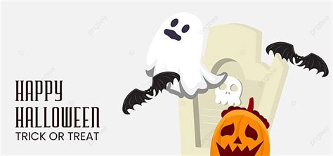 Happy Halloween October Ghost Banner Background, Halloween, October ...