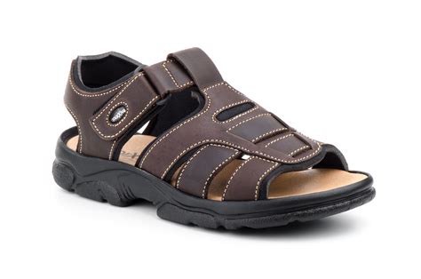 Sandalias Californiana Hombre Piel Marr N Velcro Carlo Garelli