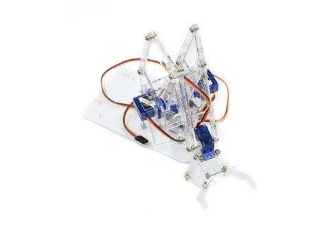 Brazo Robot Robotico Acrilico Color Transparente Incluye Micro Servo SG90