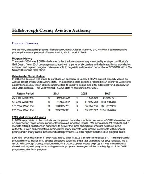 Life Insurance Proposal Template Financial Report