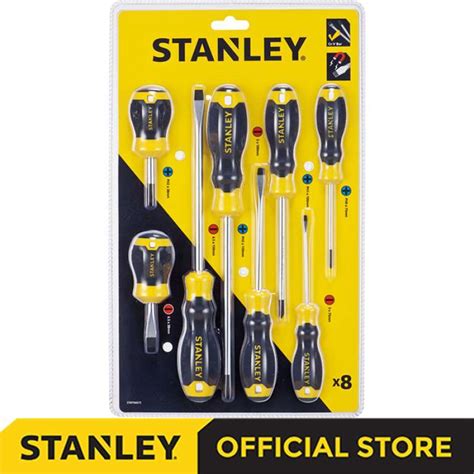 Promo Stanley Cushion Grip Screwdriver Set Obeng Set 8 Pcs