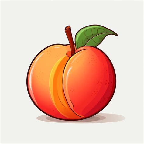 Premium Vector Peach Cartoon Vector