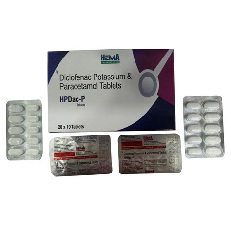 Diclofenac Potassium Paracetamol Tablet 375mg Packaging Type Box At Rs 80box In Sansarpur