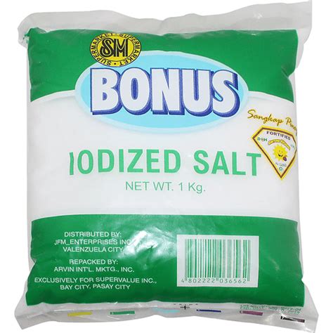 Sm Bonus Iodized Salt Kg Salt Spices Walter Mart