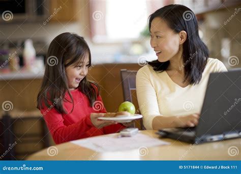 Daughter Serving Lunch To Mom Stock Images Image 5171844