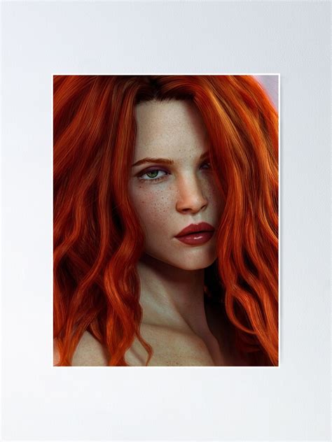 Red Hair Portrait Poster For Sale By Idylla Redbubble