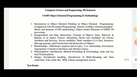 Object Oriented Programming Methodology Oopm Rgpv Btech Rd Semester