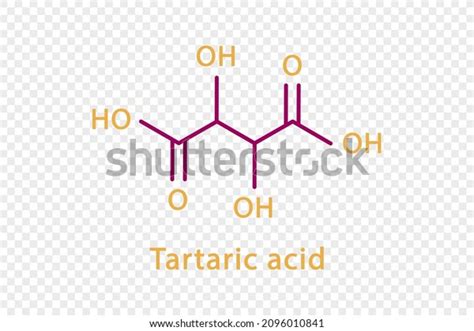 Tartaric Acid Chemical Formula Tartaric Acid Stock Vector Royalty Free