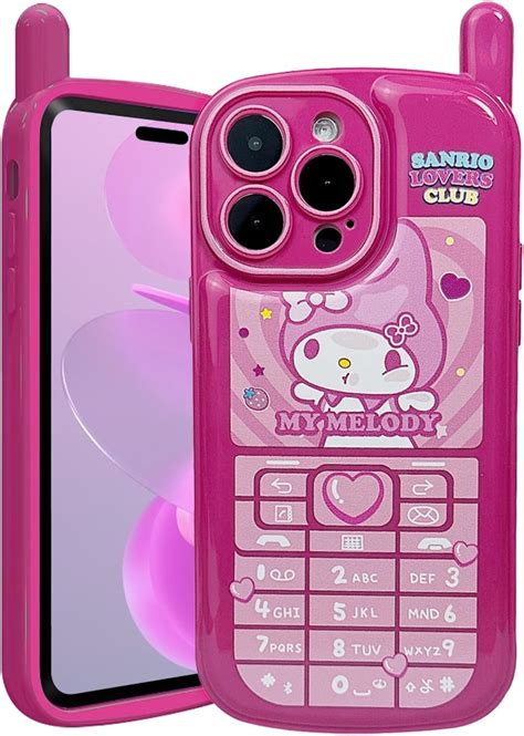 WZERTOIX iPhone 12 Pro Max Pembe Sevimli Çizgi Film Kılıf Retro Kawaii