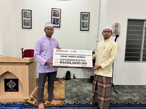 PWS Serah Sumbangan Wakaf Fisabilillah RM35 000 Bantu Naik Taraf Surau