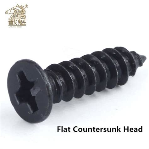 Countersunk Head M2 6 12mm Vis à bois autotaraudeuse en acier noir