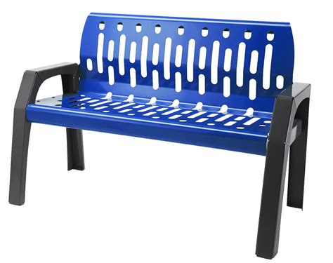 Stream Outdoor Steel 4’ Bench – Frost