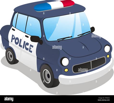 Polizei Cartoon Auto Vektor Illustration Cartoon Stockfotografie Alamy