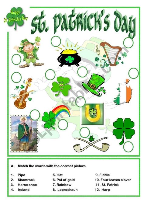 Saint Patrick Day Worksheets