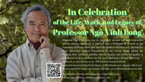 A Celebration Of Ngo Vinh Long S Life Work And Legacy History