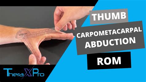 Goniometry Thumb Carpometacarpal Joint Abduction Range Of Motion