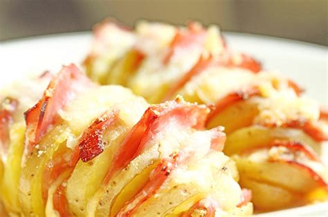 Patatas con Queso y Jamón al Horno Receta