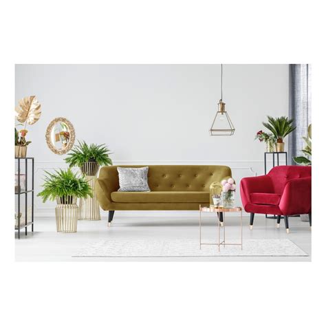 Musztardowa Sofa Z Czarnymi Nogami Mazzini Sofas Amelie Cm Bonami