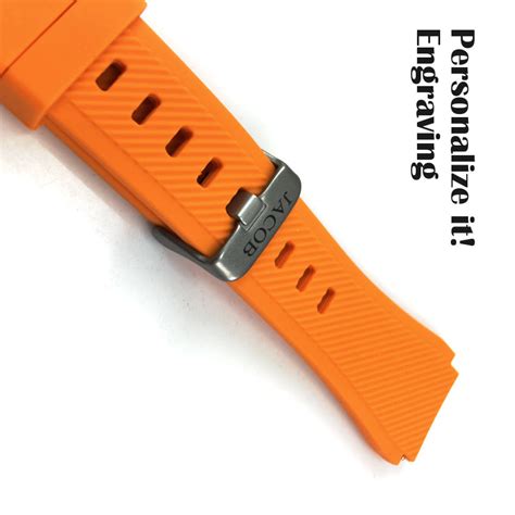 Guess Compatible Orange Rubber Silicone Replacement Watch Band Strap Quick Release Pins 4044