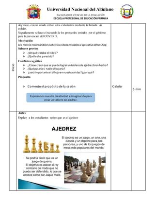 Sesion De Aprendizaje Arte Ajedrez Pdf