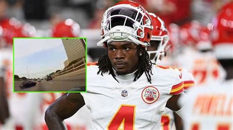 Watch Dashcam Footage Emerges Of Chiefs Wr Rashee Rices Car Allegedly