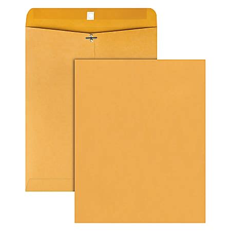 Office Depot Brand Manila Envelopes 11 12 X 14 12 Clasp Closure Brown