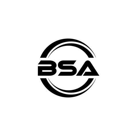 BSA letter logo design in illustration. Vector logo, calligraphy ...