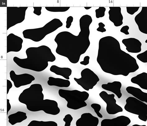 Cow Print Pattern Fabric Wallpaper A Fabric Spoonflower