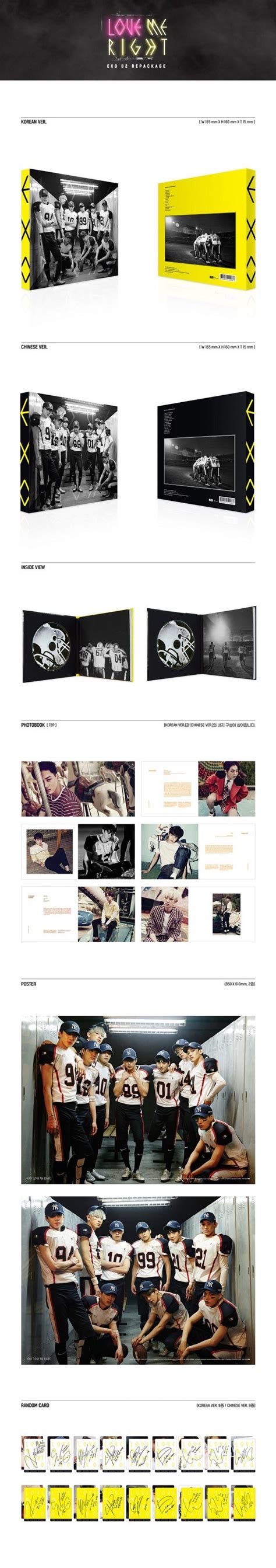 Exo Love Me Right Vol Repackage Korean Version Kpop Ro Shop