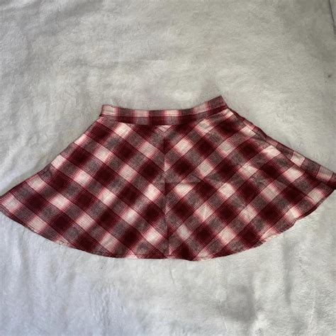 ️🤍 RED & WHITE PLAID SKIRT 🤍 ️ A bit flowy. Length is... - Depop