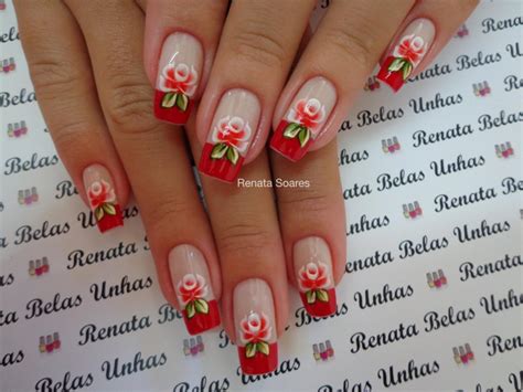 Unhas Decoradas Flores Clube Das Unhas