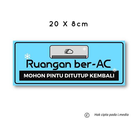 Jual STIKER RUANGAN AC STIKER TUTUP PINTU PINTU HARAP DITUTUP