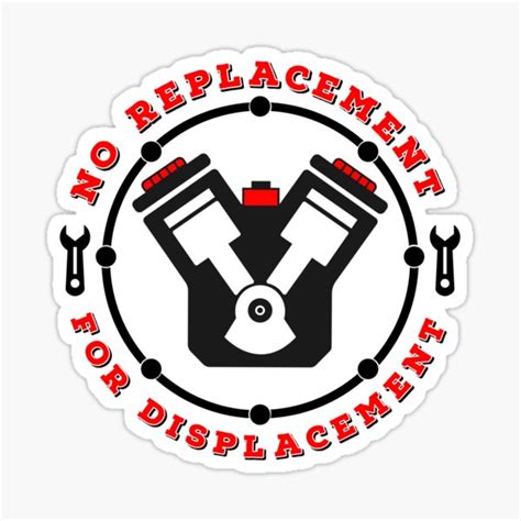 No Replacement For Displacement Sticker By Abs Originals Redbubble