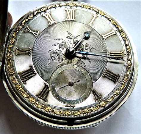 Antiques Atlas Antique Open Faced Silver Dial Fusee Pocket Watch