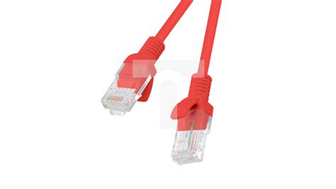 Kabel Krosowy Patchcord U UTP Kat 5e 1 5m Czerwony PCU5 10CC 0150 R