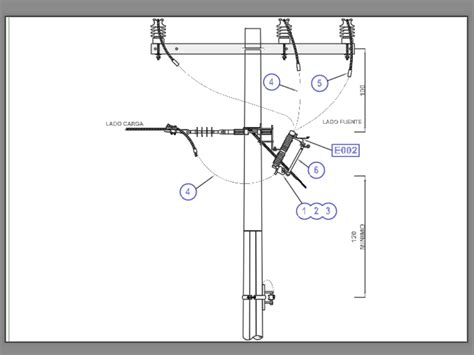 Estrutura de média tensão em AutoCAD Baixar CAD Grátis 97 15 KB