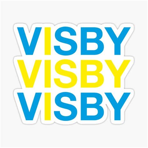 VISBY Swedish Flag Sticker By Eyesblau Redbubble