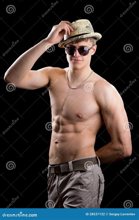 Young Men In Hat Stock Photo Image Of Portrait Masculine 28537132