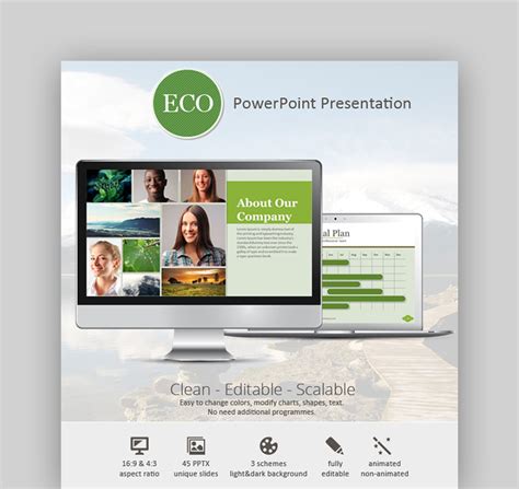 18 Best Free Blue And Green Eco Friendly Powerpoint Templates