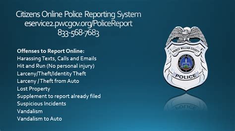 Prince William County Police Department Offers Citizens Online Police