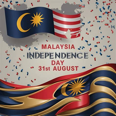 Celebrating Malaysias Independence Day Selamat Hari Merdeka | Premium ...