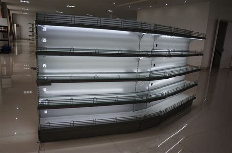 Supermarket Cosmetics Display Racks Retail Gondola Shelving Iso