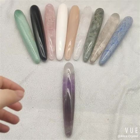 Wholesale Natural Rose Quartz Crystal Dildo Yoni Healing Wands Crystal