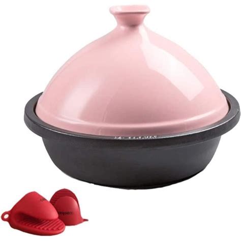 Cocotte en Fonte Pot à Soupe en Fonte Pot de cuisson Tajine 30cm