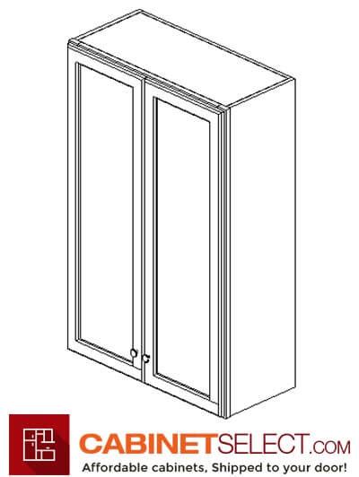 AX W2742B Xterra Blue Shaker 27 Double Door Wall Cabinet