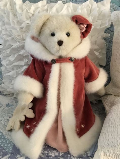 Boyds Bear Christmas Bear White Plush Boydes Bear Inch Holiday