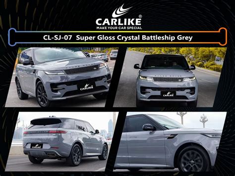 Super Gloss Crystal Battleship Grey Vinyl Carlike Wrap