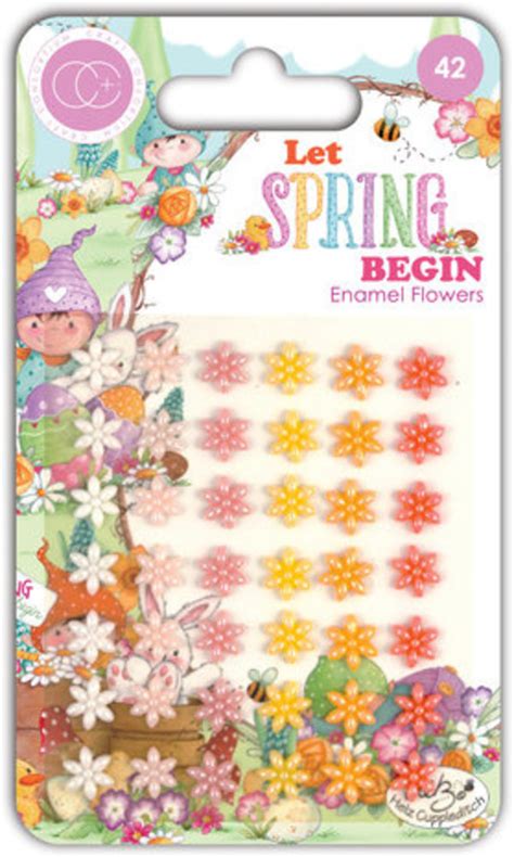 Craft Consortium Let Spring Begin Adhesive Enamel Flowers Ccadot